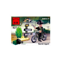 Конструктор BRICK 827 (300шт) шпион, 20 дет, в кор-ке, 9,5-7-4,5см