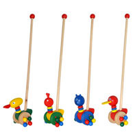 Деревянная игрушка Каталка MD 0025  4 вида, животные, 13см
