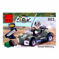 Конструктор BRICK 803 (200шт) военная машинка, фигурка, 51 дет, в кор-ке, 14-9,5-4,5см