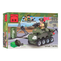 Конструктор BRICK 805 (150шт) маленький танк, 69 дет, в кор-ке, 14-9-4,5см