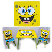 Столик D 06449 (3шт) Sponge Bob, квадратный, 2 стульчика