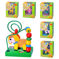 Деревянная игрушка Лабиринт MD 0100 (72шт) спиральный, 5 видов, в кор-ке, 10,5-7,5-13,5см