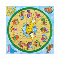 Деревянная игрушка Часы MD 0010 (72шт) рамка-вкладыш, 30-30см