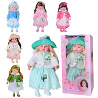 Кукла M 0410 (12шт) Красотка, 6 видов, умеет: говорить, читать стихи, петь, в кор-ке, 53-26-13см