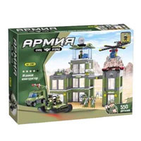 Конструктор AUSINI 22801 (12шт) Военная база, 550 дет, в кор-ке, 47-34-6,5см