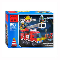 Конструктор Brick 903 Пожарная  тревога (130 деталей)