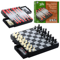 Набор игр 3 в 1 Шахматы, шашки, нарды Tongde 276146 R/2726 C 