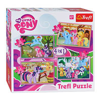 Набор пазлов 4 в 1 Trefl 34153  Каникулы пони (Little Pony)