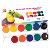 Акварель "Зоо"("Мини") 12 цв. мед. б/к к/к 19С1247_08