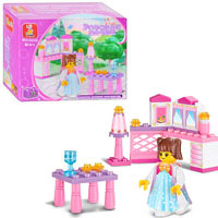 Конструктор SLUBAN 620057/M 38 B 0238 принцесса, интерьер, 35 дет, в кор_ке, 11_8,5_3,5см
