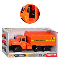 JT Грузовик 9464 A (24шт) жел, Газовая служба, звук, свет, в кор-ке, 27-13-10см
