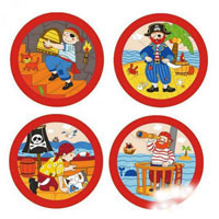 Деревянная игрушка Пазлы MD 0532 (144шт) круглые, 4 вида, в кульке, 14,5-14,5см