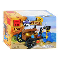 Конструктор BRICK 1202 (320шт) сундук, пират, 25 дет, 9,5-7-4,5см