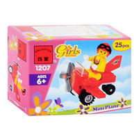 Конструктор BRICK 1207 (320шт) самолет, фигурка, 25 дет, в кор-ке, 9,5-7-4,5см