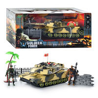 Танк HW-M 1 A 1 (24шт) звук, свет, солдаты, оружие, в кор-ке, 40-18-15см