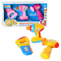 S Набор инструментов EQ 80366 R/37R (36шт)BAMBINI-6,звук,свет, 2цвета,на бат-ке,в кор-ке,38-21-6,5см