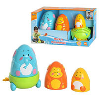Игра 0721 NL (12шт) каталка-матрешка, муз, звуки животных, на бат-ке, в кор-ке, 31-16,5-11,5см