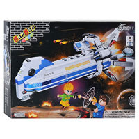Конструктор BANBAO 6403 (6шт) космический корабль, свет, 522 дет, фигурки 3шт, в кор-ке, 45-35-7см