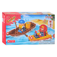 Конструктор BANBAO 8025 "Пожарники", 48 дет, фигурки 2 шт,16-10-3,5см