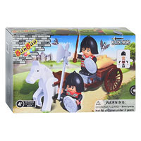 Конструктор BANBAO 8027 "Рыцари", 48 дет, лошадь, фигурки 2шт,16-10-3,5см