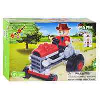 Конструктор BANBAO 8045 Ферма,трактор, 52 дет, фигурка, 16-10-3,5см