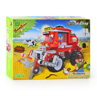 Конструктор BANBAO 8576 (18шт) ферма, трактор инер-й, 228 дет, фигурки 2шт, в кор-ке, 30-22,5-5см