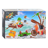 Конструктор BANBAO 8709 "Пираты",140 дет, фигурка 2шт,23-15-5см