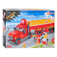 Конструктор BANBAO 8765 "Бензовоз", 438 дет, фигурки 2 шт, 40-30-7см
