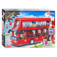 Конструктор BANBAO 8769 "Автобус", 412 дет, фигурки 3шт,40-30-7см