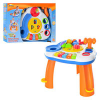 Столик игровой 0812 NL (4шт) на ножках, пианино, сортер, шарики, молоточек, в кор-ке, 55-39-10см