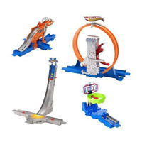 Набір "Шалені віражі" серії "З_єднай усі треки" Hot Wheels (в ас