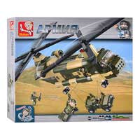 Конструктор SLUBAN M38 B 0508 (10шт) Армия,военная техника,520дет,фигурка,в кор-ке,42,5-38-8см