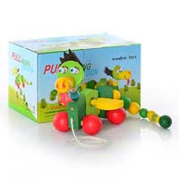 Деревянная игрушка Каталка MD 0685 (50шт) дракон, в кор-ке, 24-14-14см