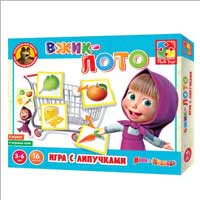 Игра с липучками Вжик Лото Маша и Медведь Vladi Toys VT2305-01