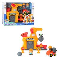 Игра 32816 (6шт) стройплощадка,подъем.кран,подвиж.дет,машинка,фигурки2шт,знаки,в кор-ке,42-30,5-12см