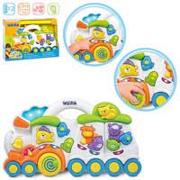 Игра 2106 (6шт) паровозик, муз, свет, звуки животн, регул громк, на бат-ке, в кор-ке, 43-29,5-9,5см