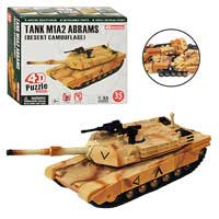 Пазлы 4D 26326 (48шт) Танк M1A2 ABRAMS, 1:90, 35 дет, в кор-ке, 16-13-4,5см