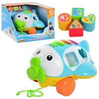 Игра 1505-07 (12шт) самолет, сортер, каталка,обуч,муз,звук(рус),свет,на бат-ке,в кор-ке,24-21-18,5см