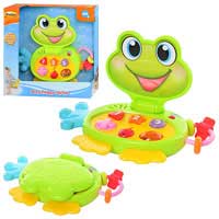 Игра 8001-07 (12шт) детский ноутбук Занятой лягушонок,муз,зв(рус),свет,на бат-ке, в кор-ке,29-28-7см