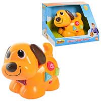 Собака 0678 NL (12шт) ходит, двиг.головой, хвостом, лает, муз,свет,на бат-ке, в кор-ке, 28-19,5-16см