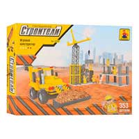 Конструктор AUSINI 29701 (12шт) стройплощадка, стройтехника, фигурки, 353дет, в кор-ке, 41-30,5-6см