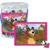 Мягкие пазлы Маша и Медведь А4 в тубусе Vladi Toys VT1104-14/15/16/17  4 вида