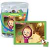 Мягкие пазлы Маша и Медведь А4 в тубусе Vladi Toys VT1104-14/15/16/17  4 вида