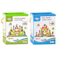 Деревянная игрушка Городок MD 0657 (24шт) 68дет,2 вида, в кор-ке, 28,5-21-9см