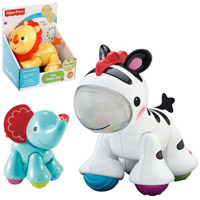 Игрушка Fisher-Price CGG86 серии Друзья-зверята "Щёлк-щёлк" (3 вида: лев, слон, зебра)