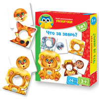 Игра Умнички. Что за зверь? Vladi Toys VT1306-05 рус, укр