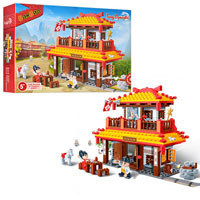 Конструктор BANBAO 6607 (16шт) китайское кафе, фигурки 3шт, 348дет, в кор_ке, 33_24_7см