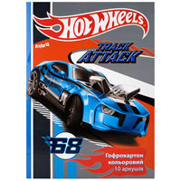 Гофрокартон кольор. (10арк/10кол) A4 Hot Wheels
