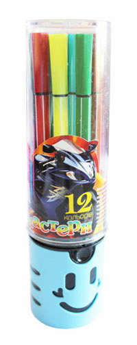 Фломастери в круглому тубусі 12кол. CX133_12 Lіttle Artіst