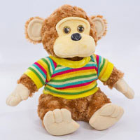 Мягкая игрушка Обезьяна в свитере 1/4 00500-3   28 см